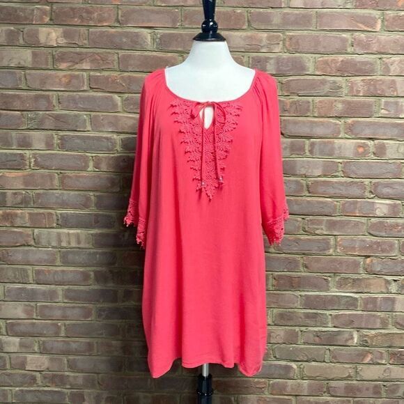 Naïf Coral Lace Quarter Sleeve Dress Size Large NEW - Picture 2 of 9
